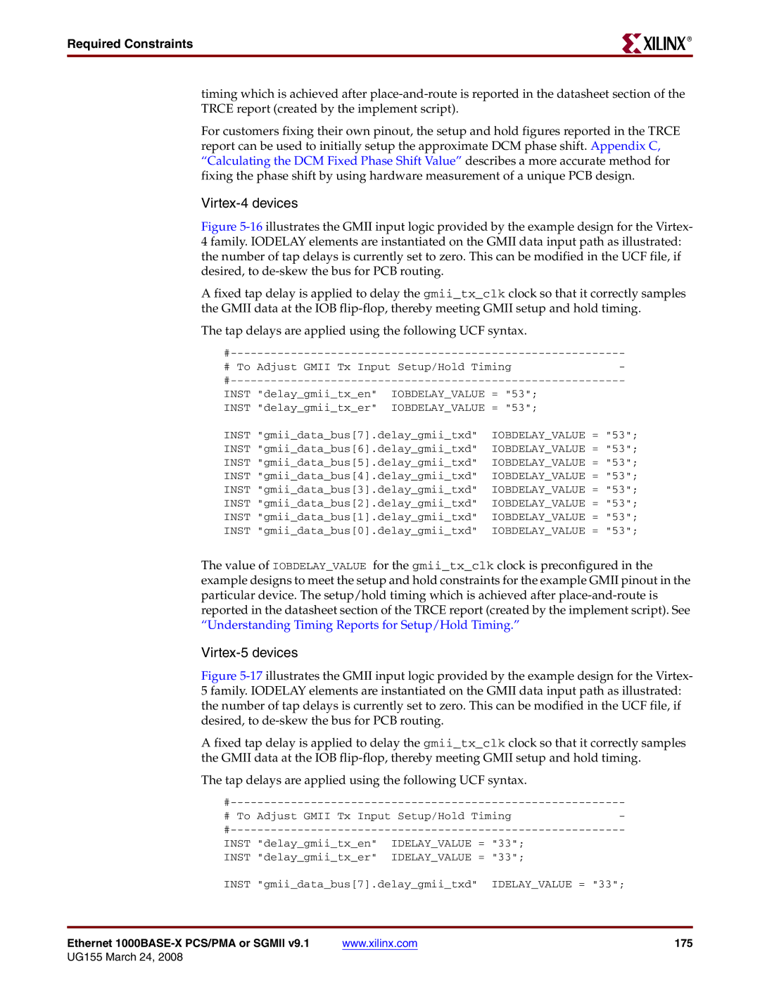 Xilinx manual Ethernet 1000BASE-X PCS/PMA or Sgmii 175 