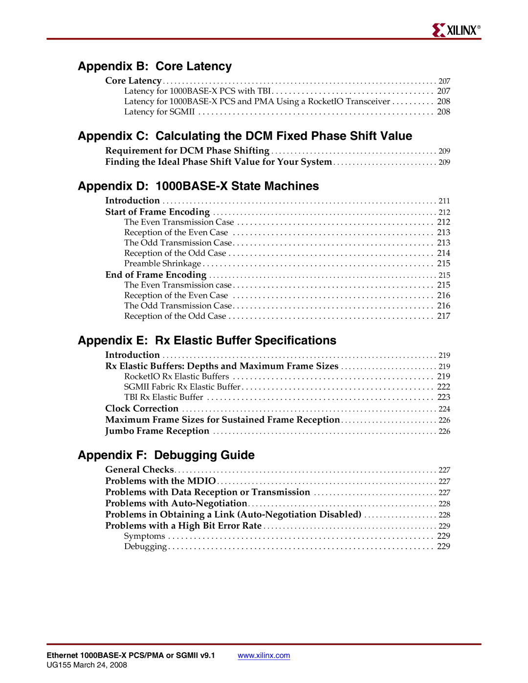 Xilinx 1000BASE-X manual Appendix C Calculating the DCM Fixed Phase Shift Value 