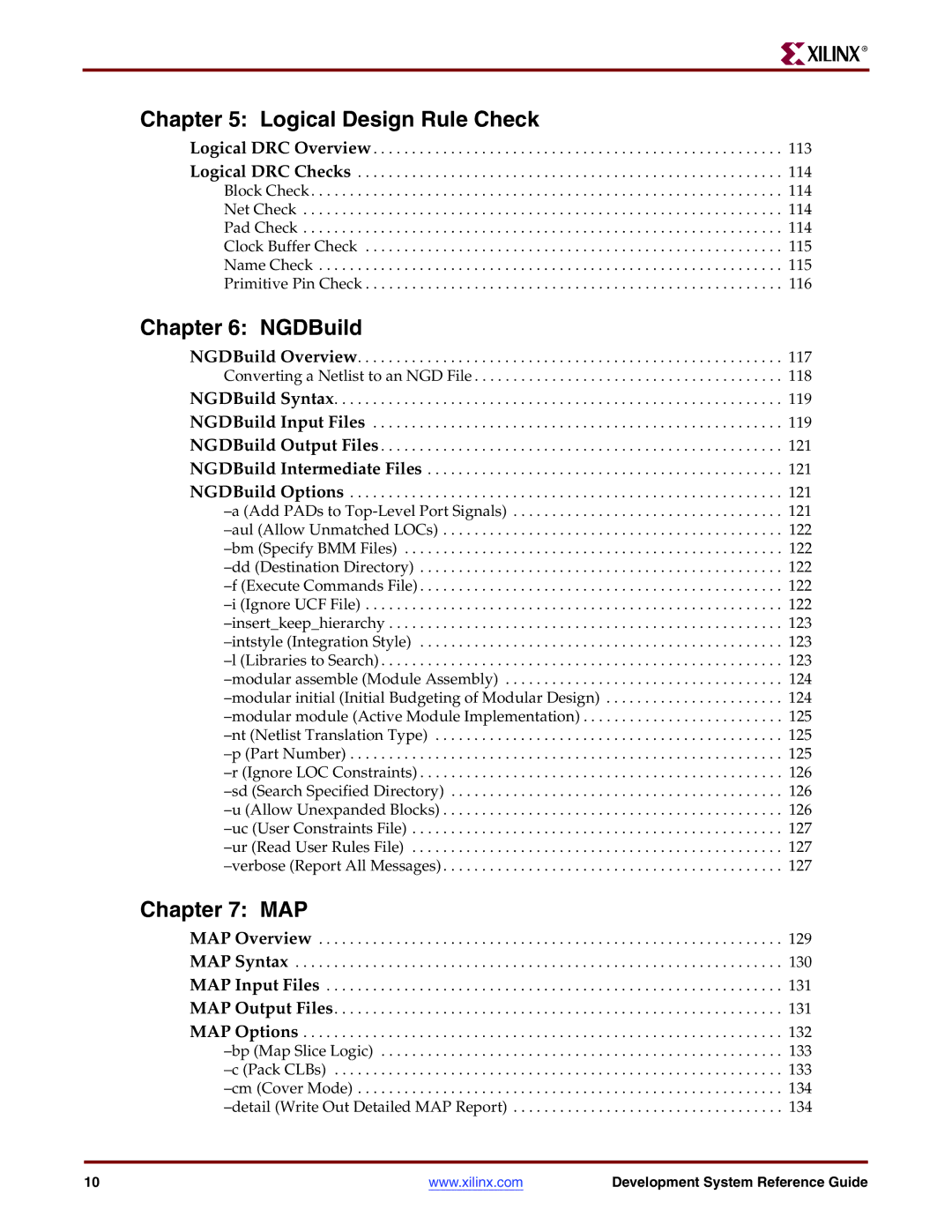 Xilinx 8.2i manual Logical Design Rule Check, NGDBuild, Map 