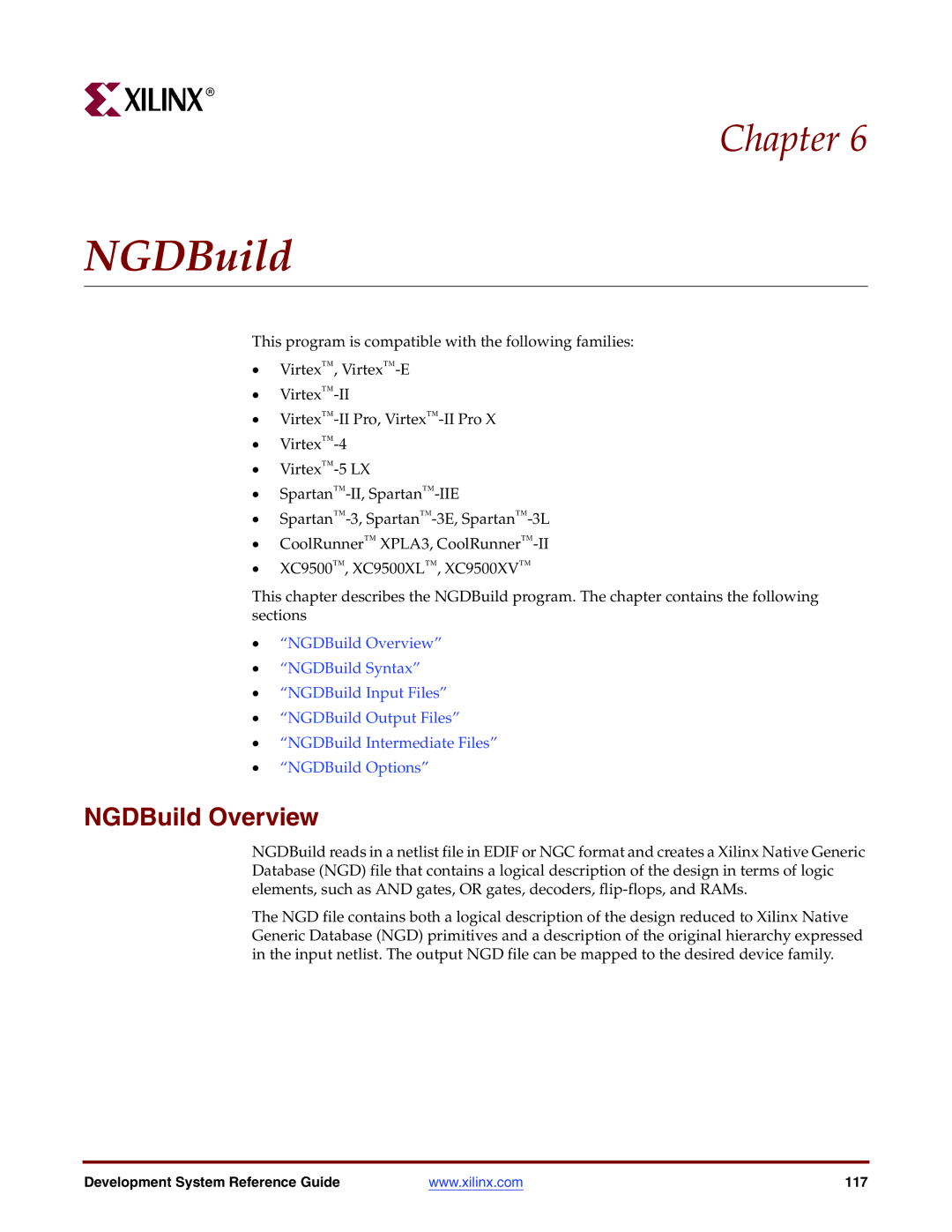Xilinx 8.2i manual NGDBuild Overview 