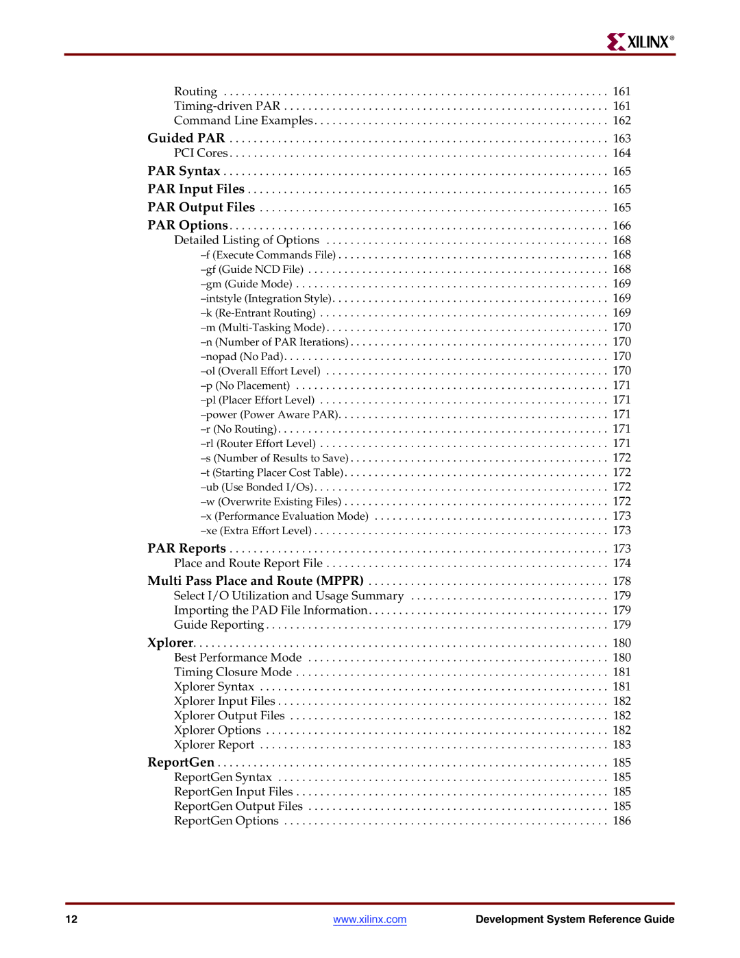 Xilinx 8.2i manual Development System Reference Guide 