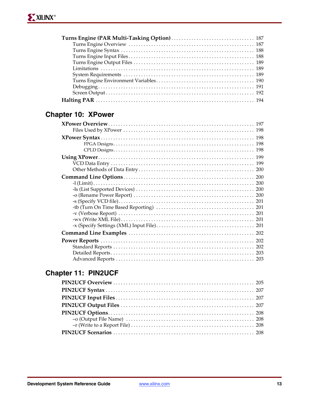 Xilinx 8.2i manual XPower, PIN2UCF 