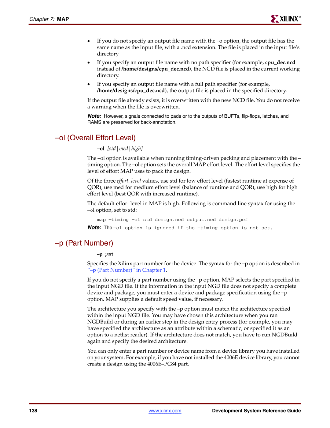 Xilinx 8.2i manual Ol Overall Effort Level, Olstdmedhigh 