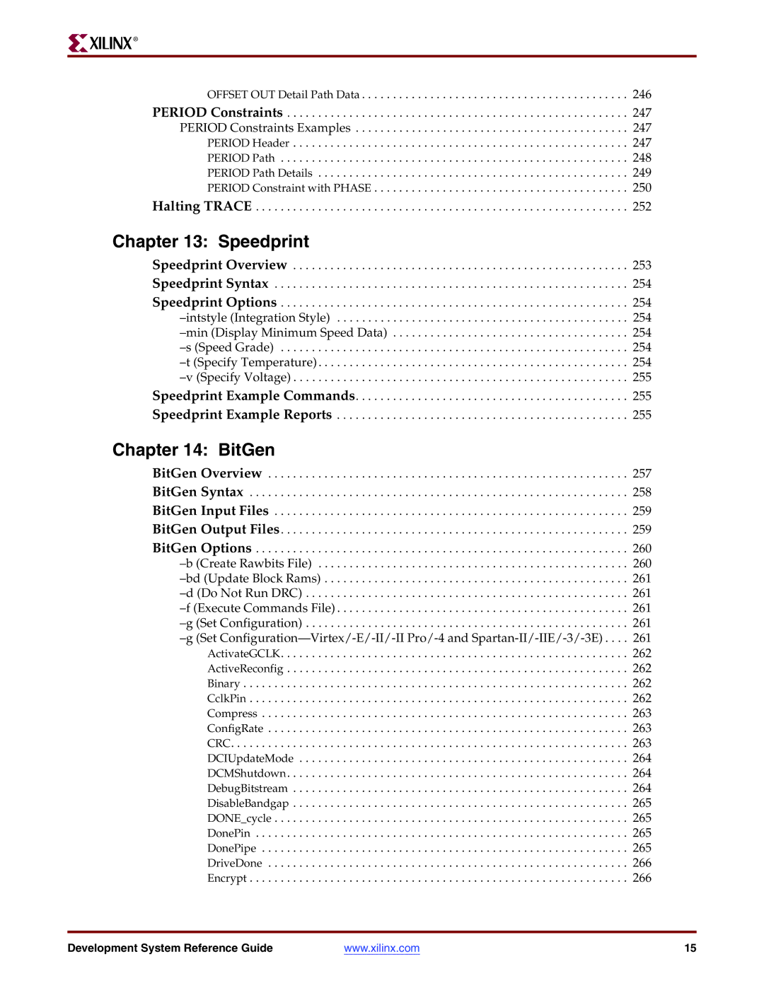 Xilinx 8.2i manual Speedprint, BitGen 