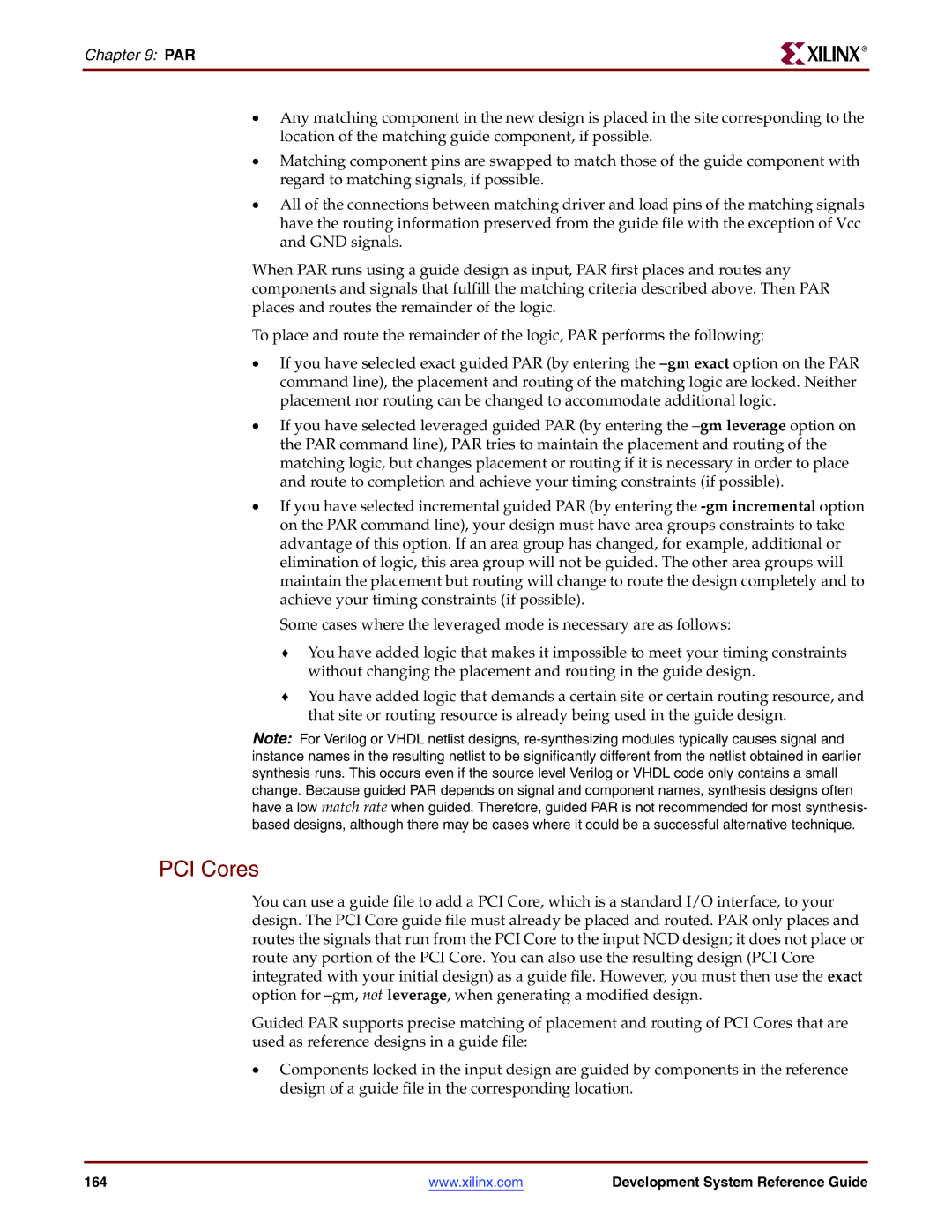 Xilinx 8.2i manual PCI Cores 