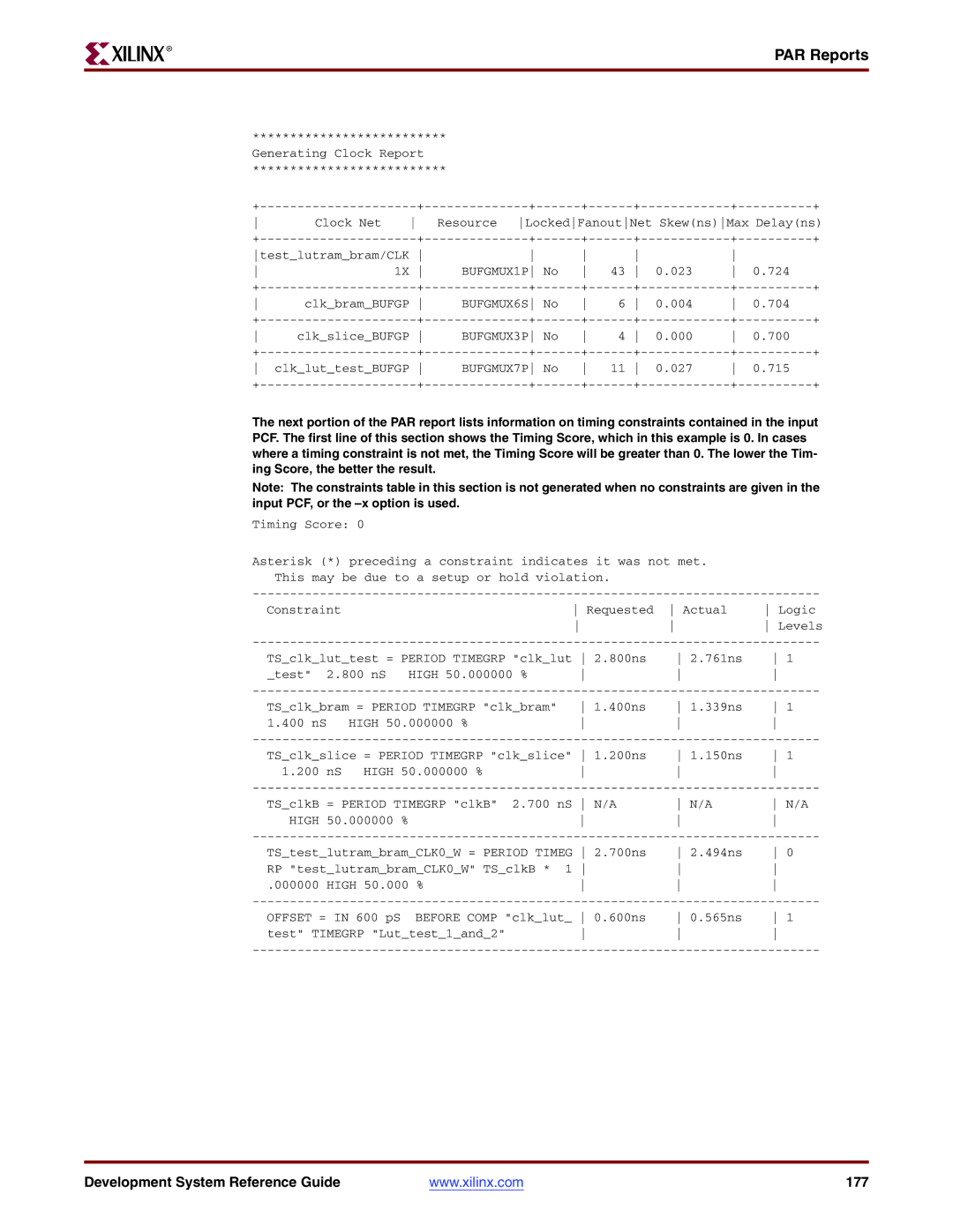 Xilinx 8.2i manual Development System Reference Guide 177 