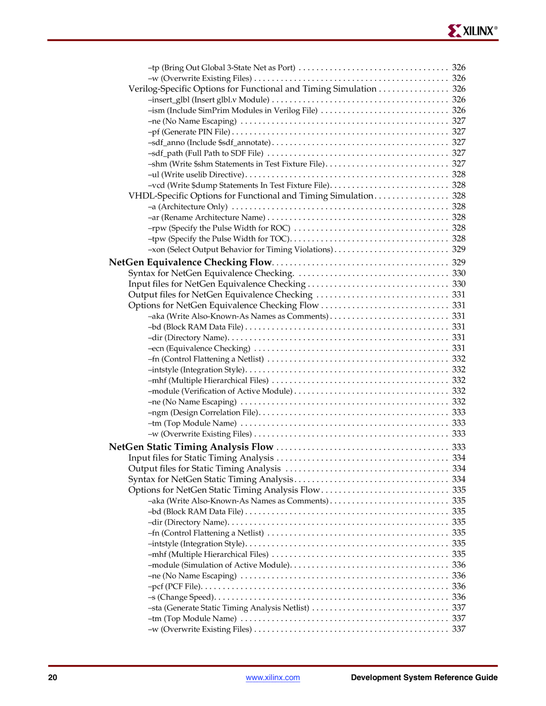 Xilinx 8.2i manual Development System Reference Guide 