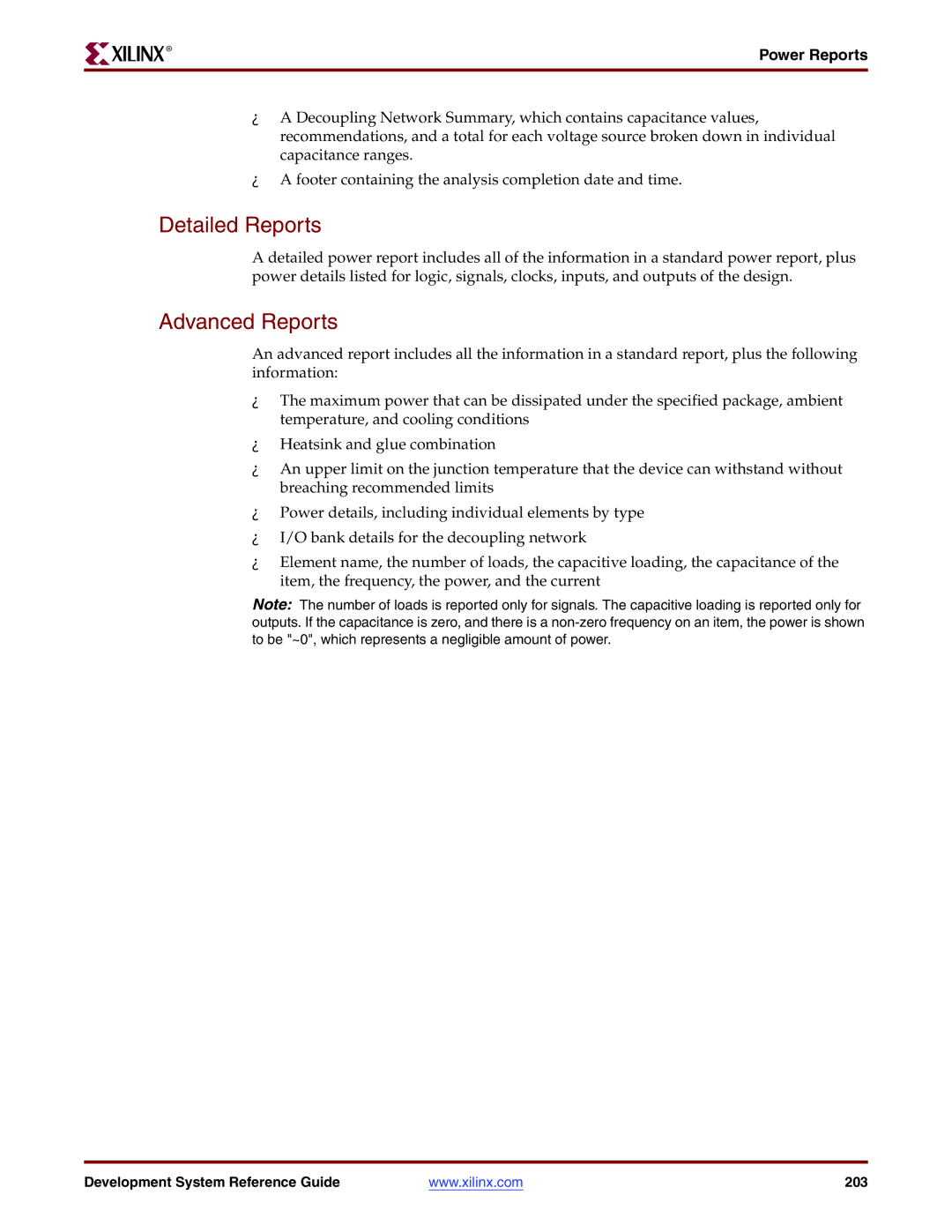Xilinx 8.2i manual Detailed Reports, Advanced Reports, Power Reports 