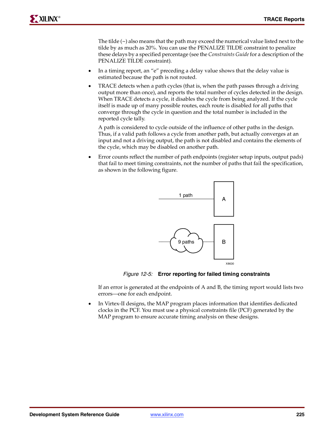 Xilinx 8.2i manual 5Error reporting for failed timing constraints 