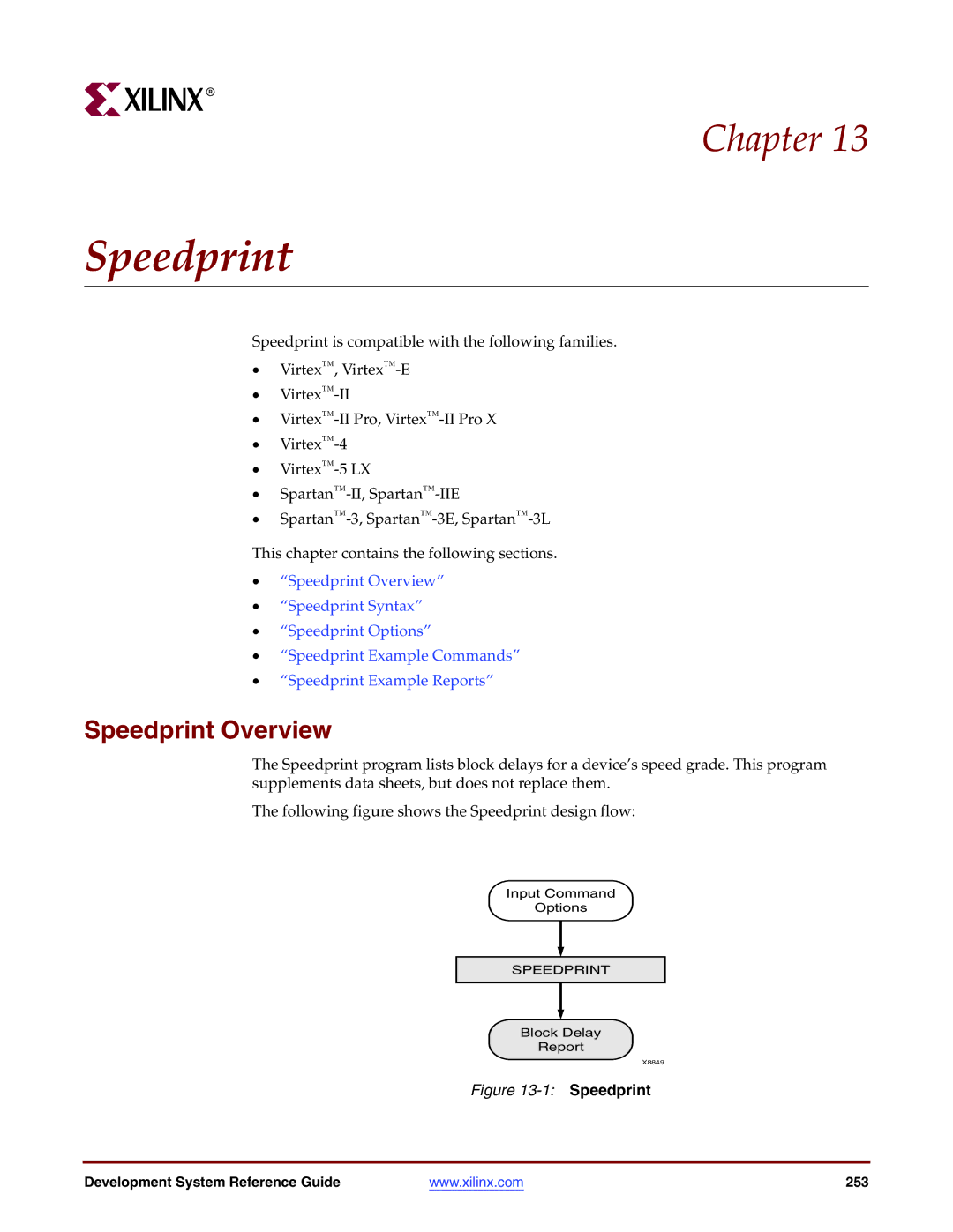 Xilinx 8.2i manual Speedprint Overview 