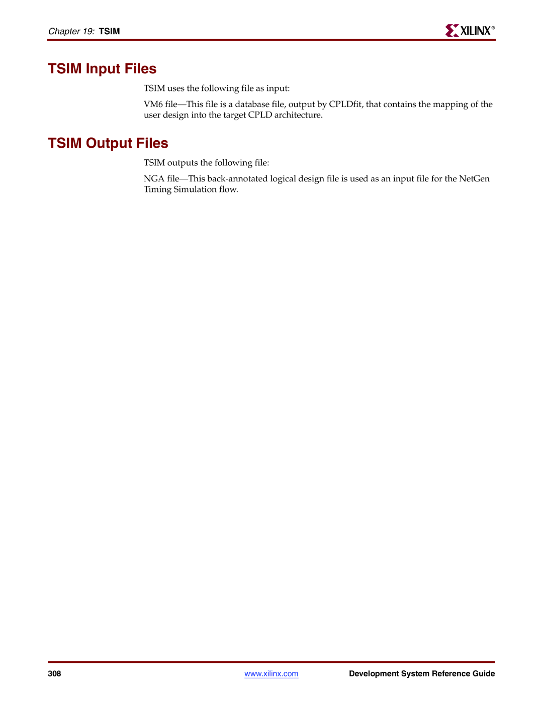 Xilinx 8.2i manual Tsim Input Files 