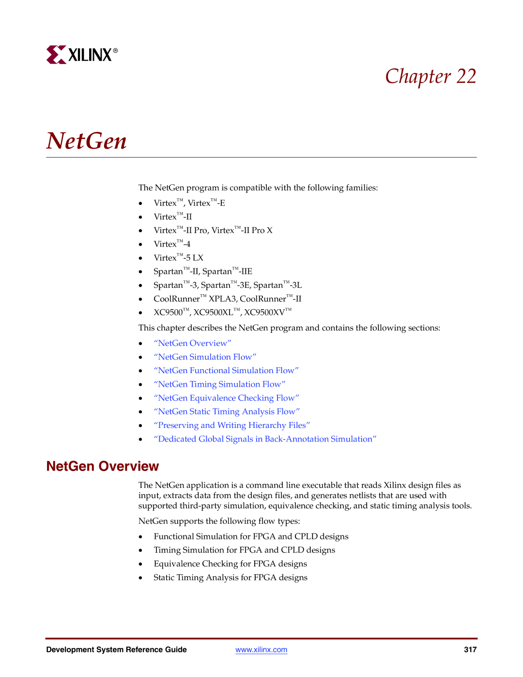 Xilinx 8.2i manual NetGen Overview 