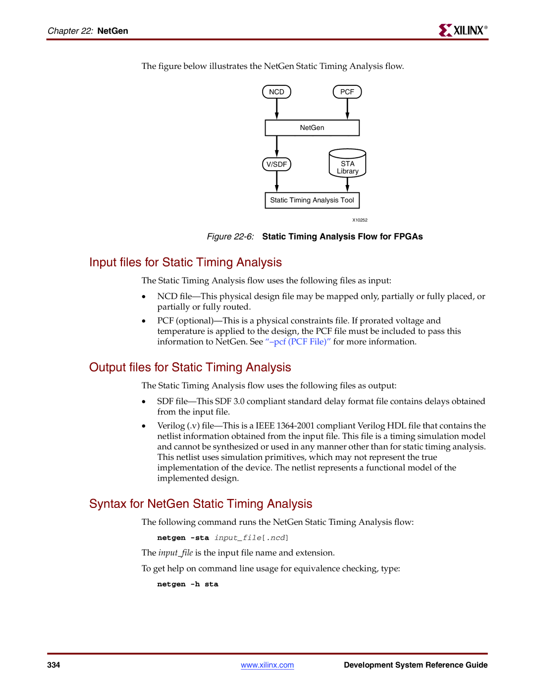 Xilinx 8.2i manual Input files for Static Timing Analysis, Output files for Static Timing Analysis 