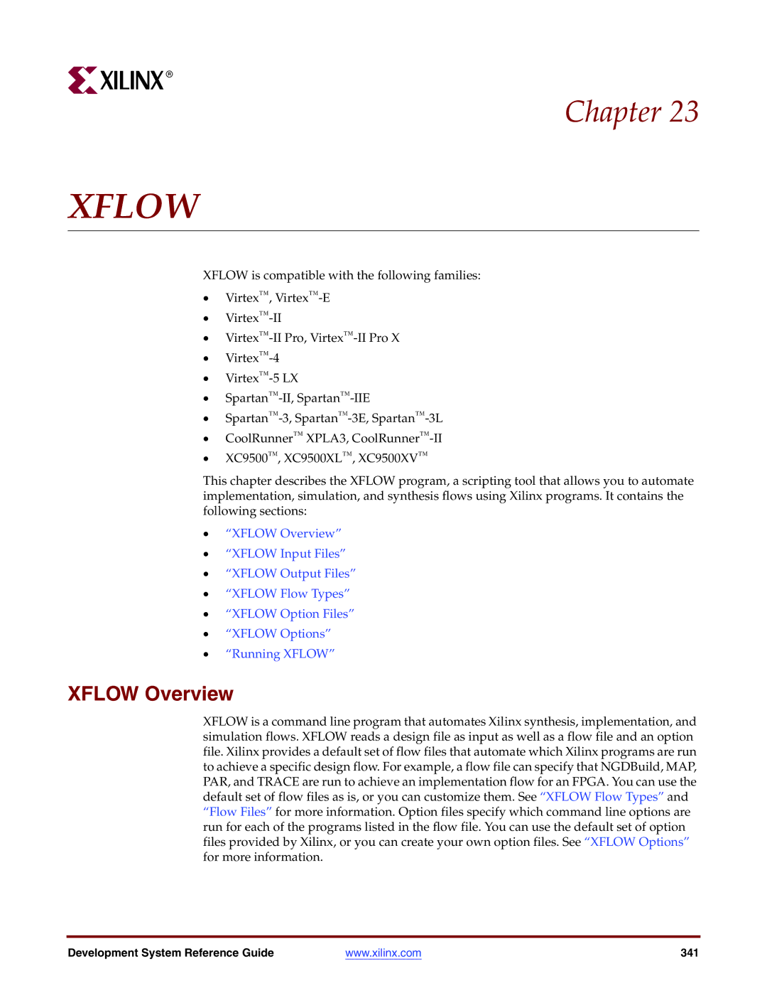 Xilinx 8.2i manual Xflow Overview 