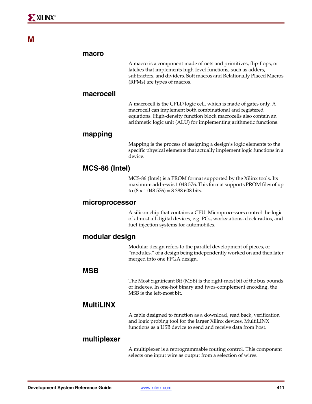 Xilinx 8.2i manual Msb 