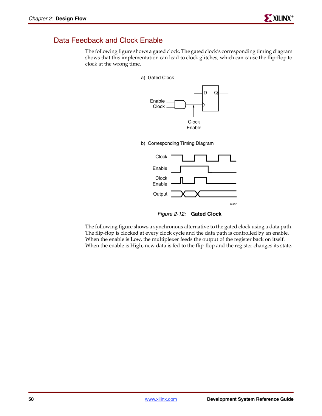 Xilinx 8.2i manual Data Feedback and Clock Enable, Gated Clock 