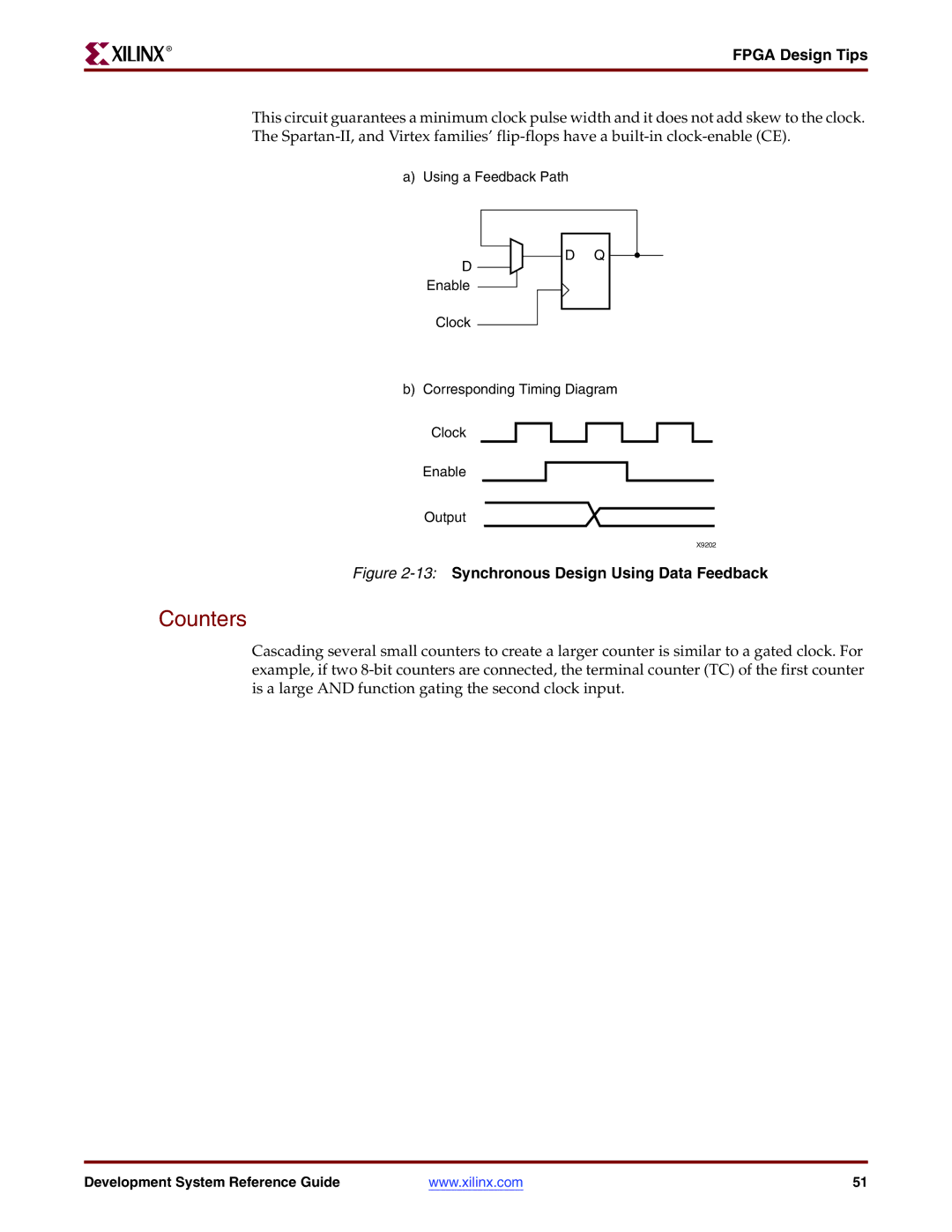 Xilinx 8.2i manual Counters, 13Synchronous Design Using Data Feedback 