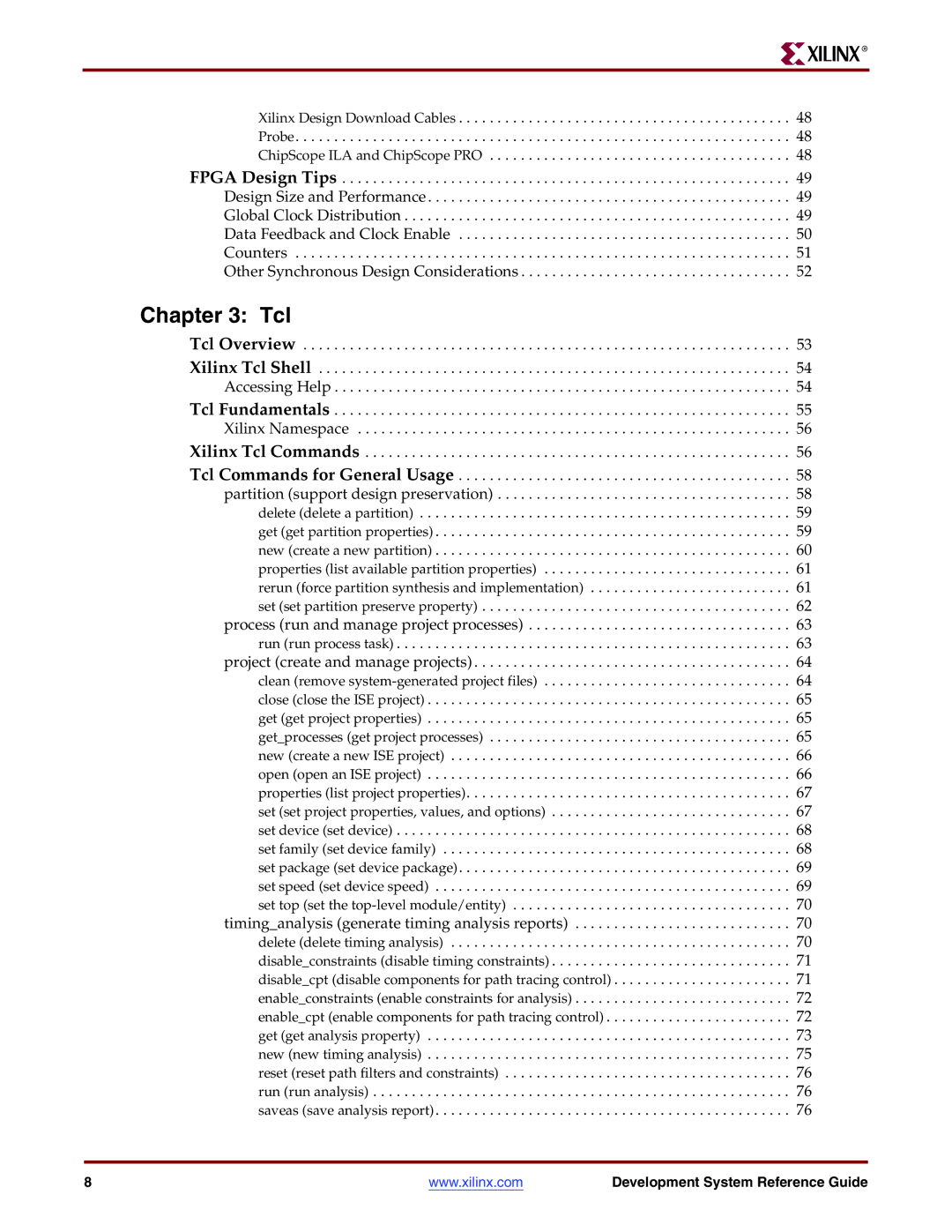 Xilinx 8.2i manual Tcl 