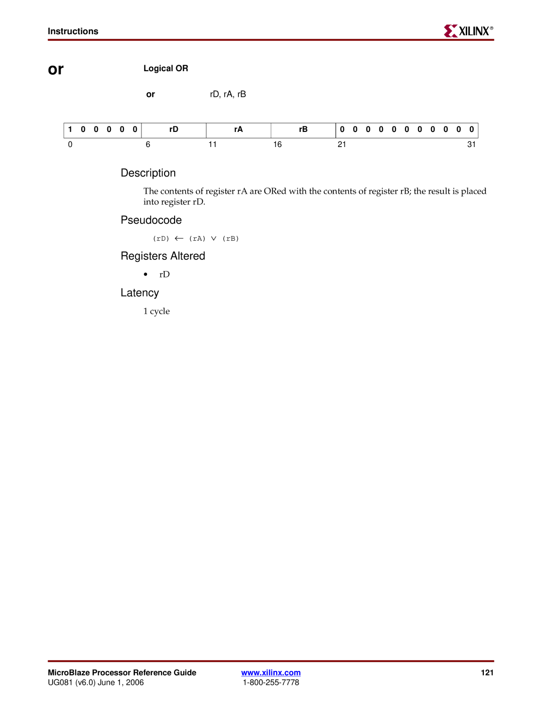 Xilinx EDK 8.2i manual Logical or 