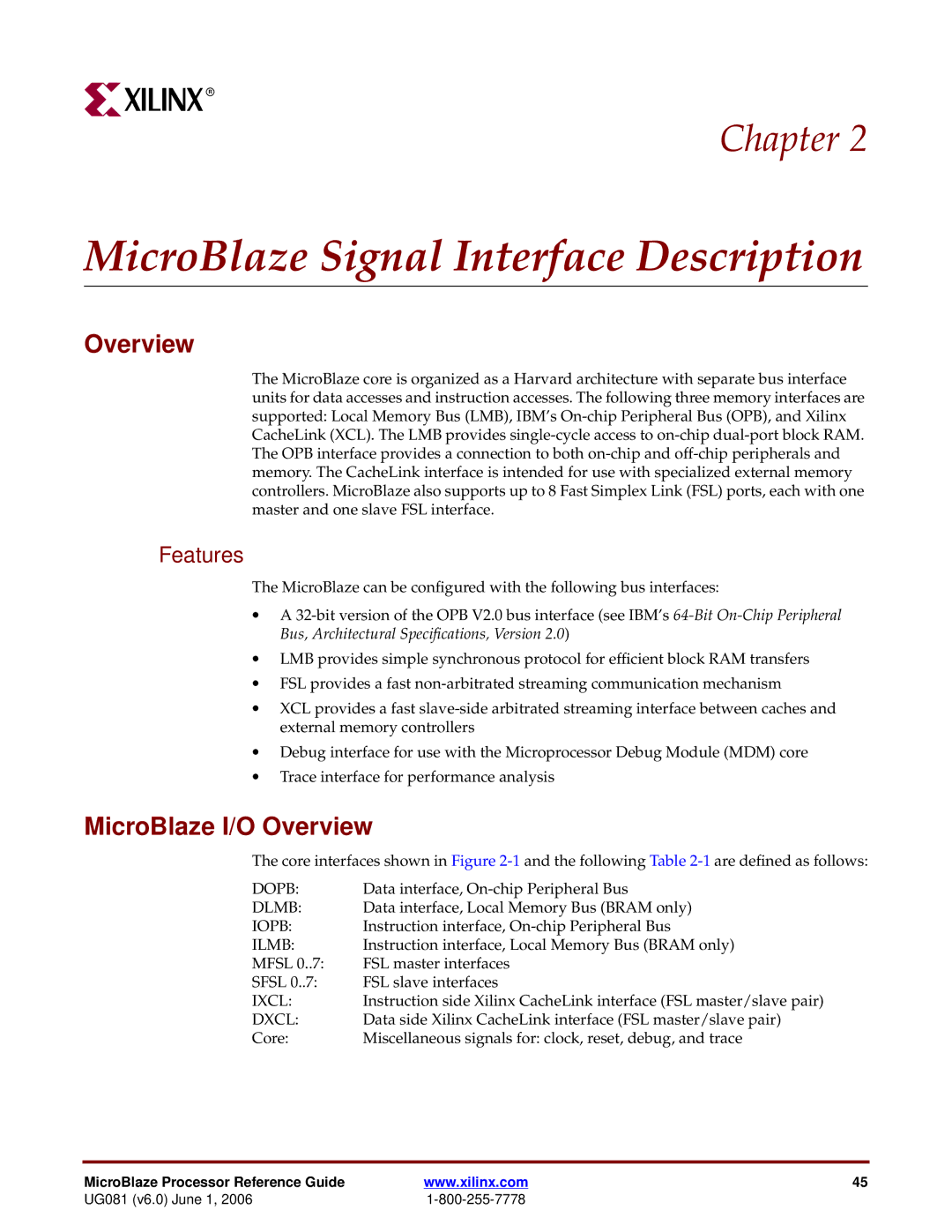 Xilinx EDK 8.2i manual MicroBlaze I/O Overview, Ilmb, Ixcl, Dxcl 