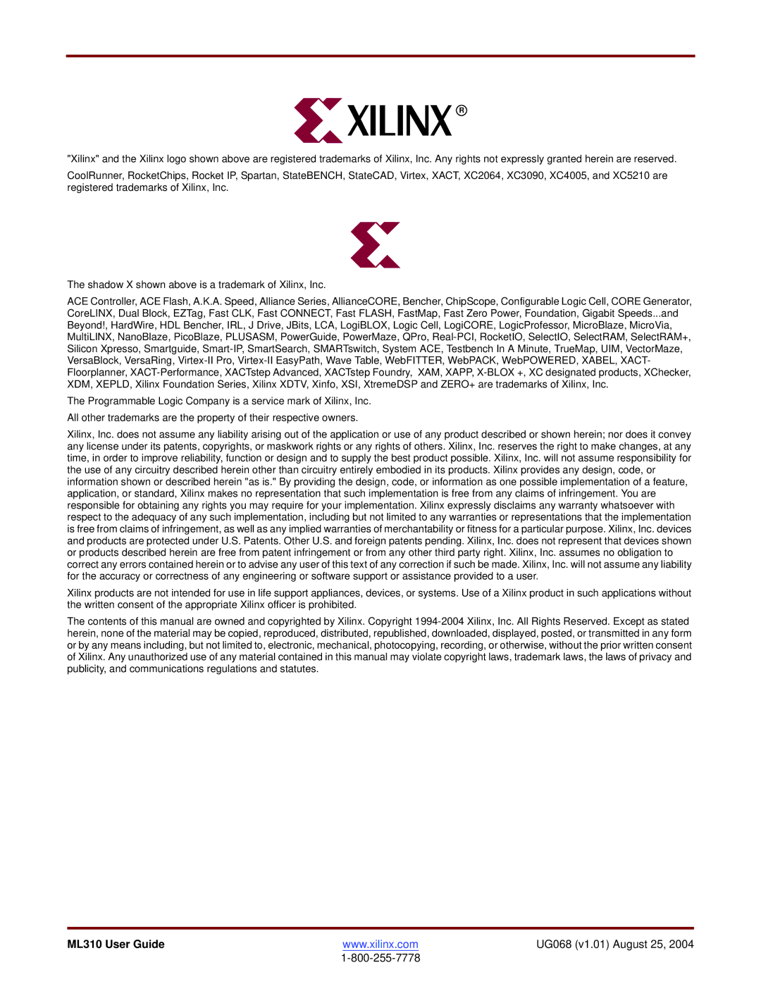 Xilinx manual ML310 User Guide 