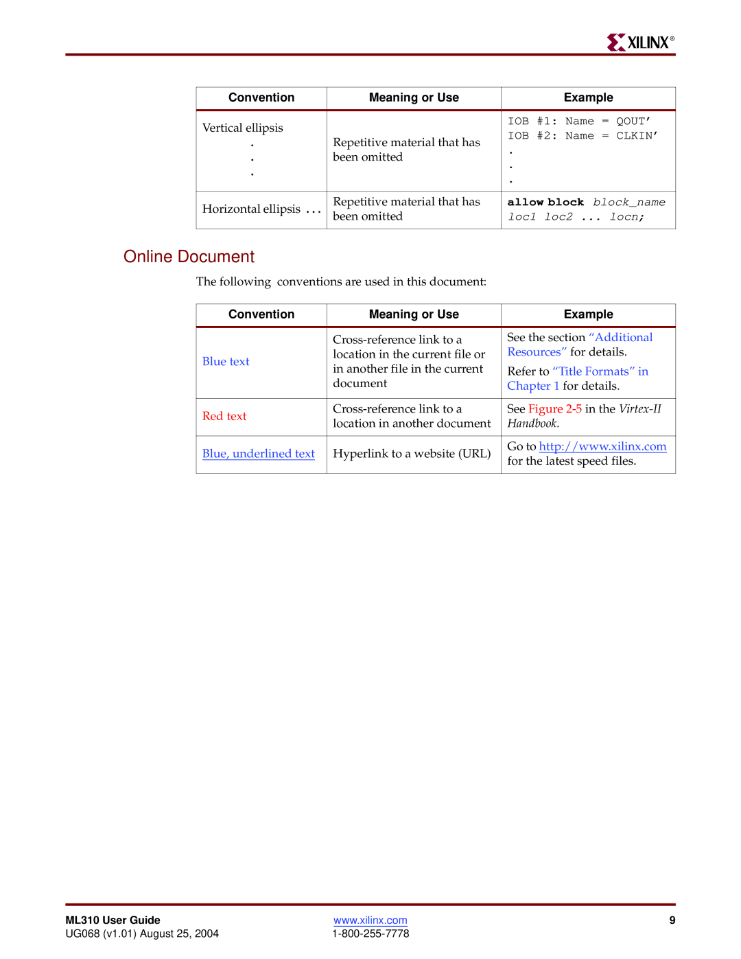 Xilinx ML310 manual Online Document, Handbook 