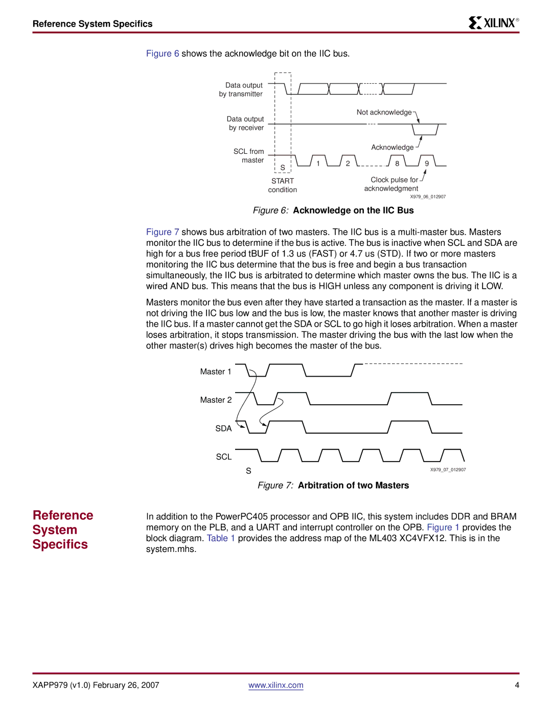 Xilinx ML403 specifications Reference System Speciﬁcs 