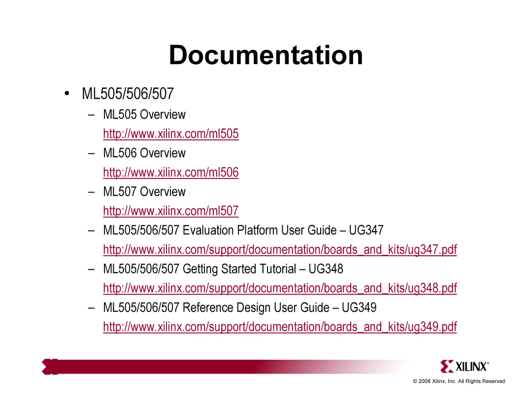 Xilinx ML506 quick start ML505/506/507 