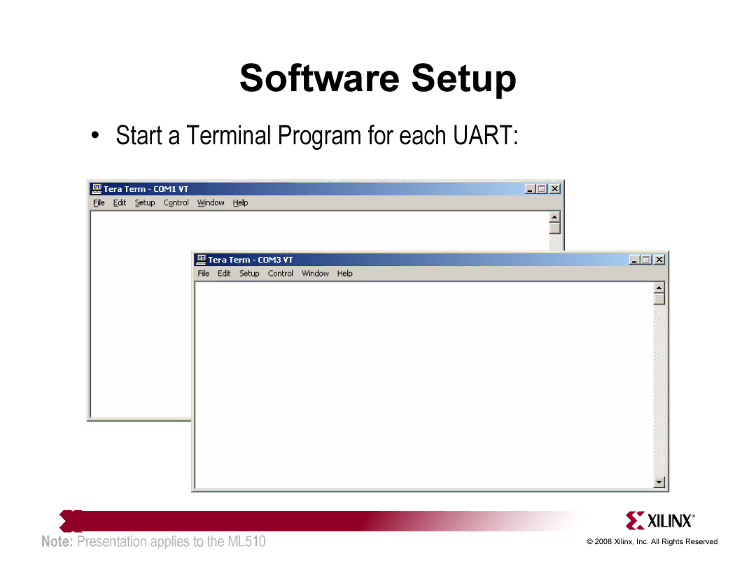 Xilinx ML510 quick start Software Setup 