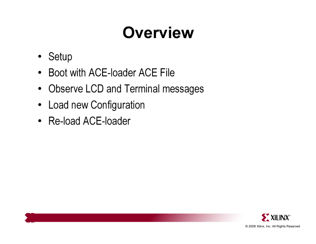 Xilinx ML510 quick start Overview 