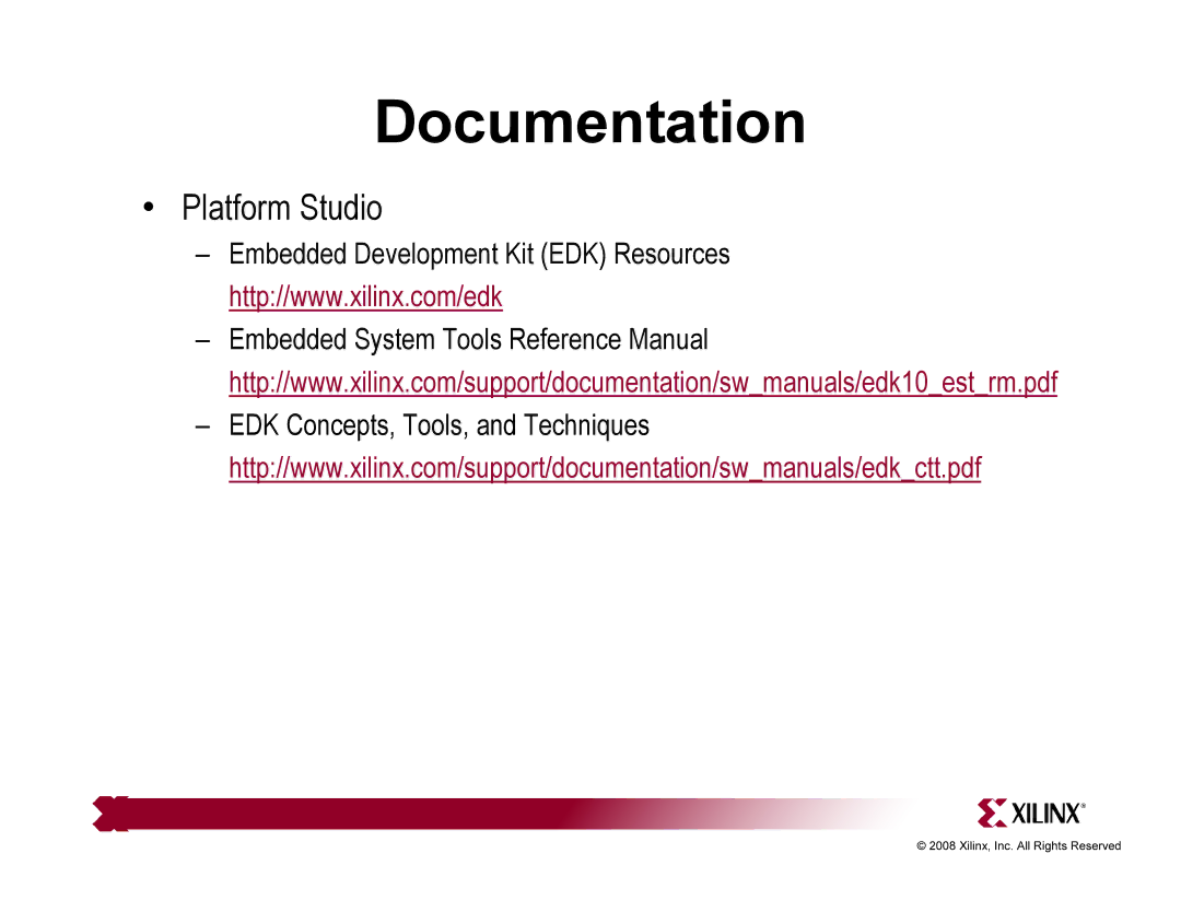 Xilinx ML510 quick start Platform Studio 