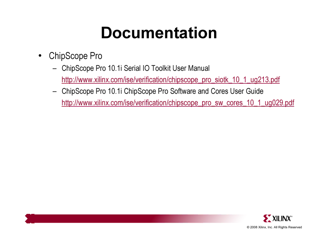 Xilinx ML510 quick start ChipScope Pro 