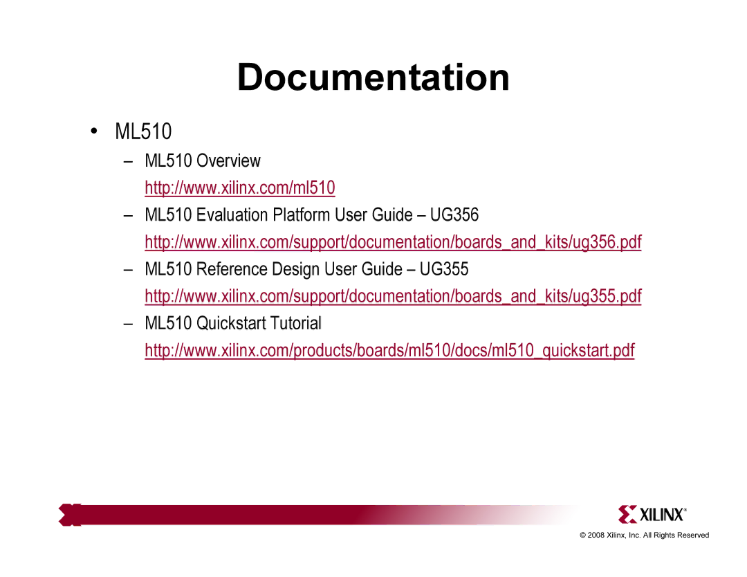 Xilinx ML510 quick start 