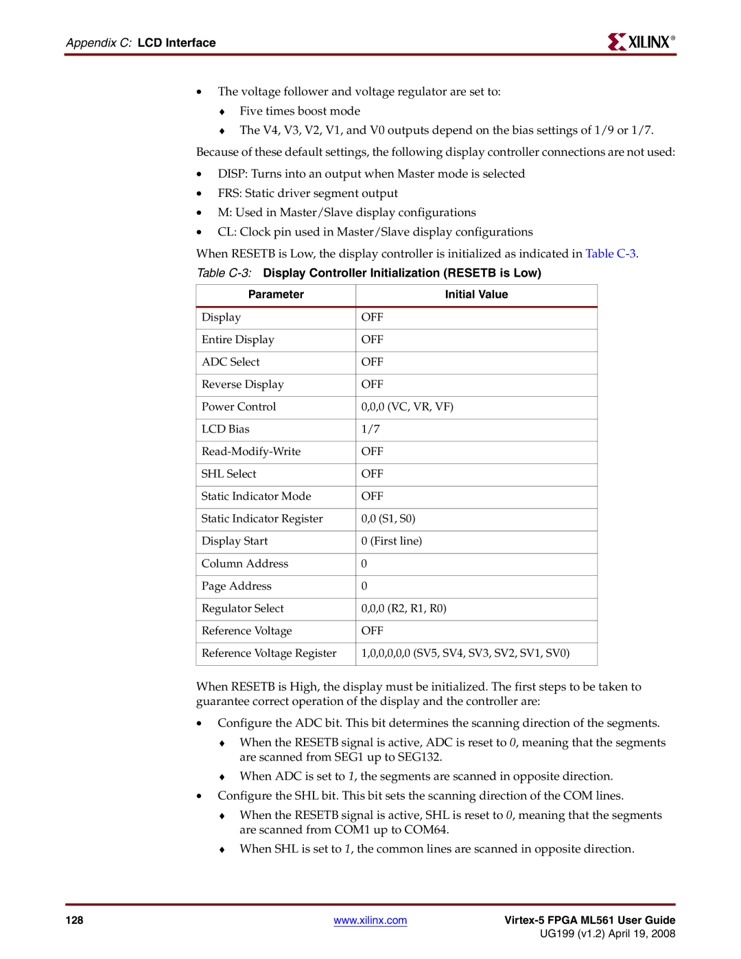 Xilinx ML561 manual Off 