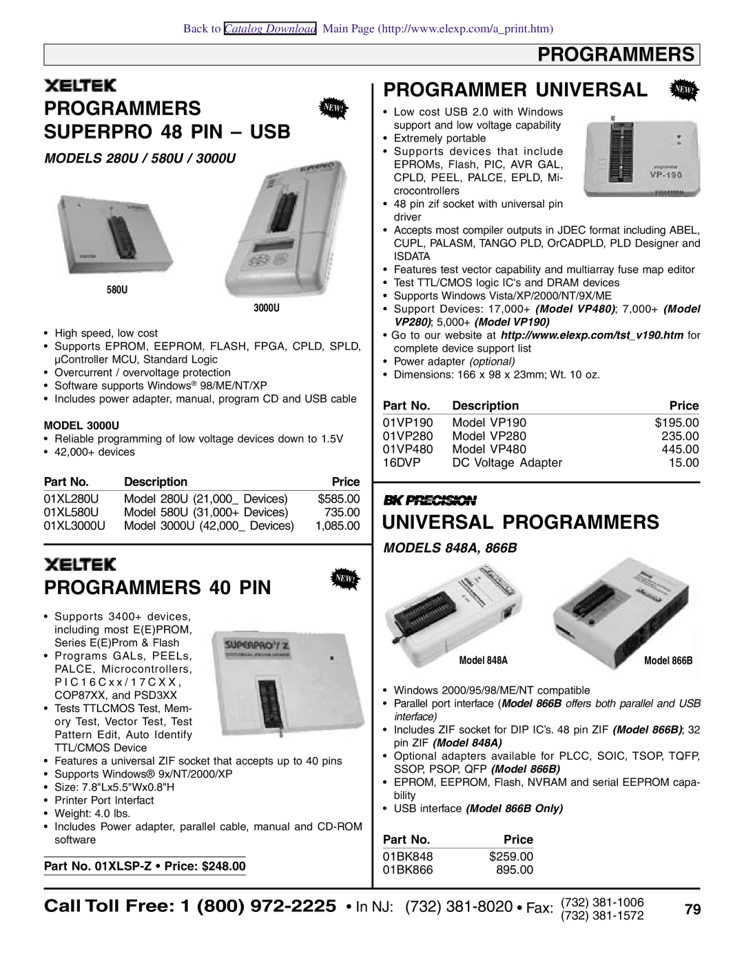 Xilinx 31WI470144879 Superpro 48 PIN USB, Programmers 40 PIN, Universal Programmers Models 848A, 866B, Model 3000U 