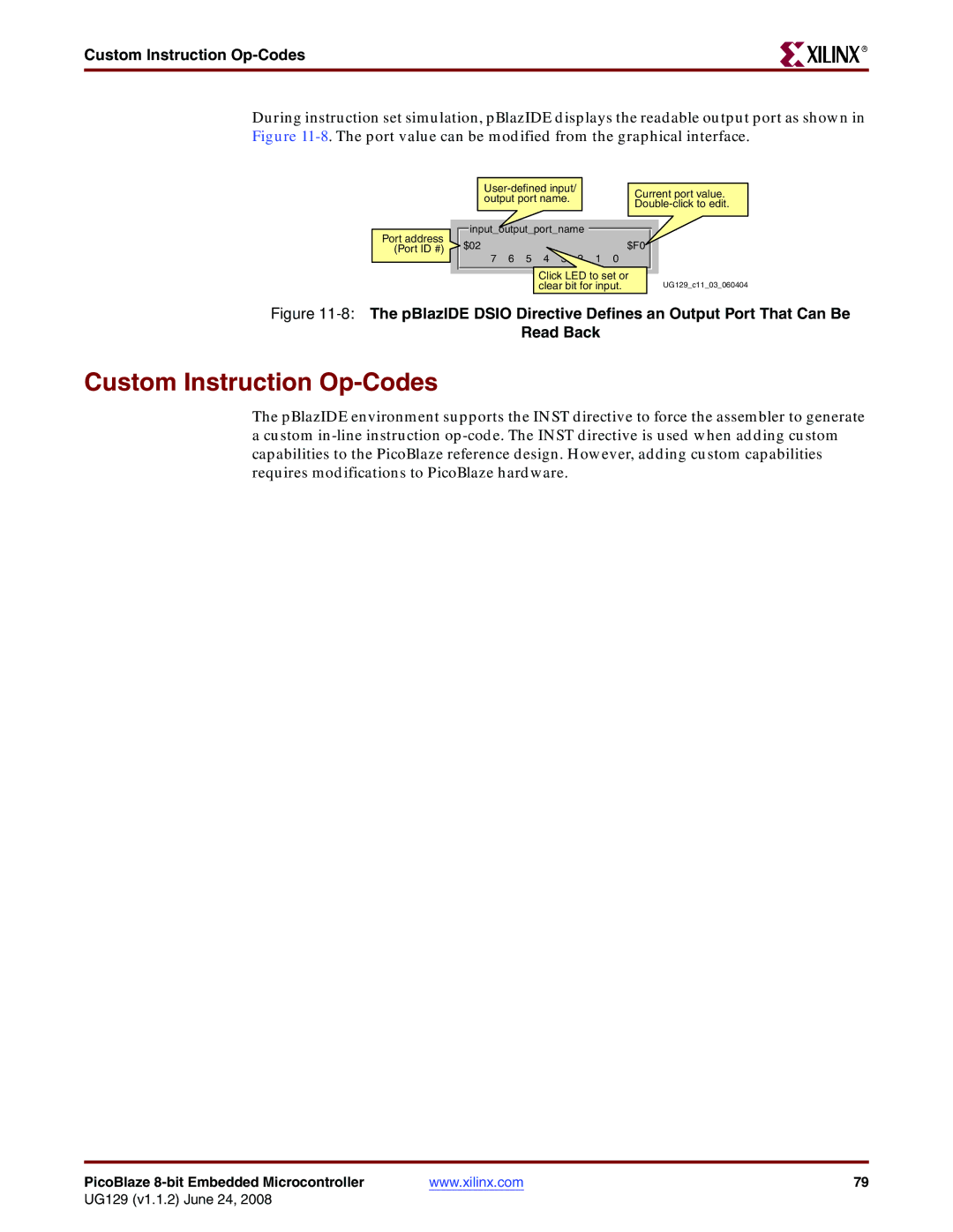 Xilinx UG129 manual Custom Instruction Op-Codes 