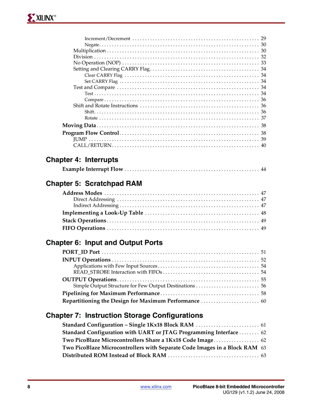 Xilinx UG129 manual Interrupts 