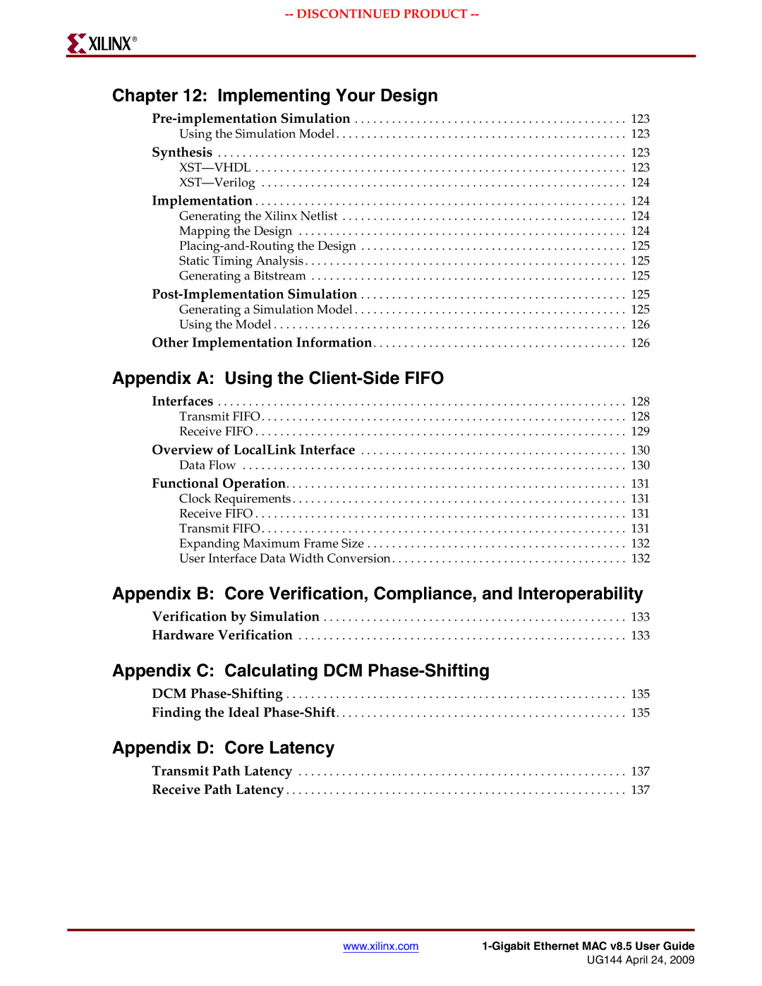 Xilinx UG144 manual Appendix C Calculating DCM Phase-Shifting 