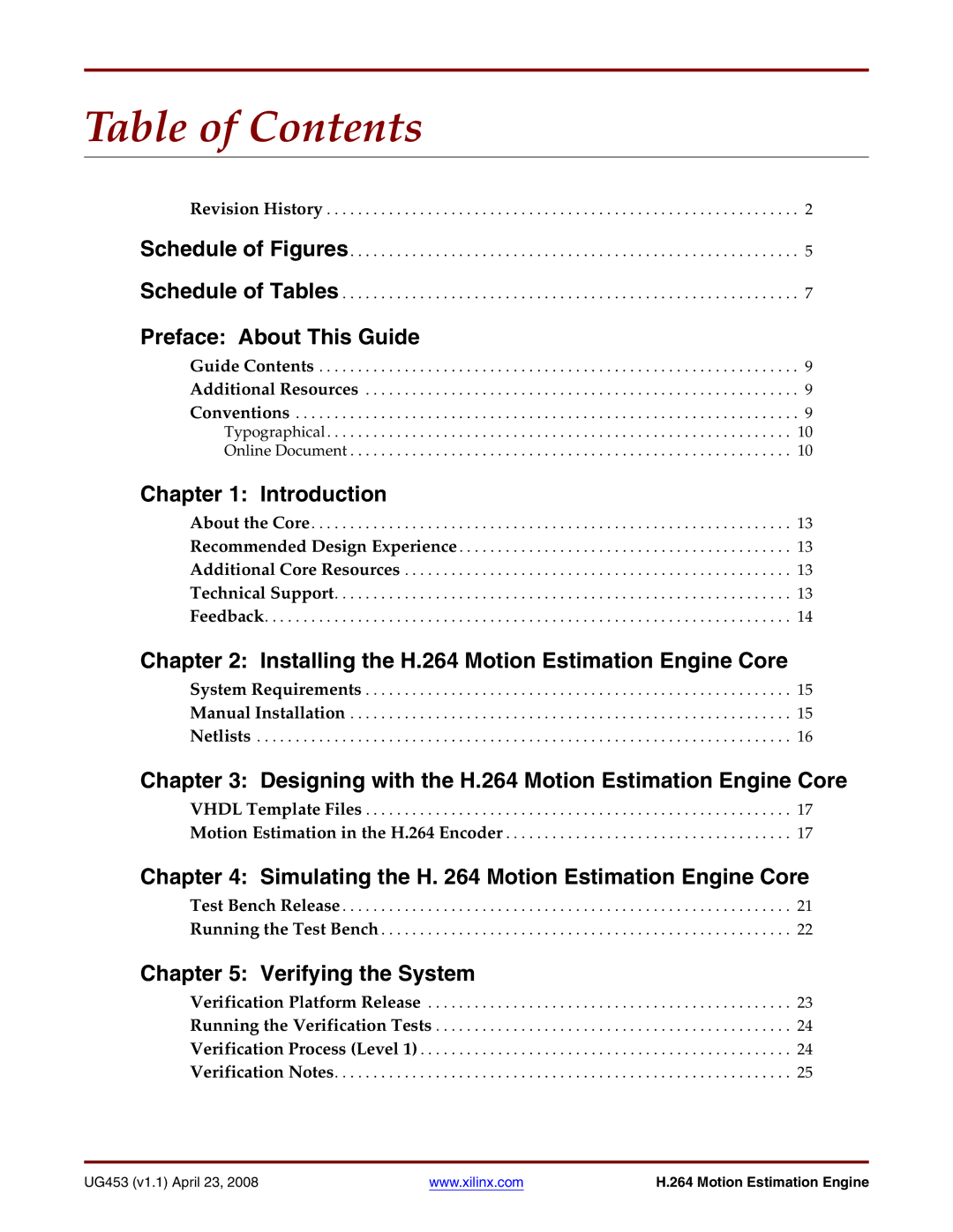 Xilinx UG4153 manual Table of Contents 