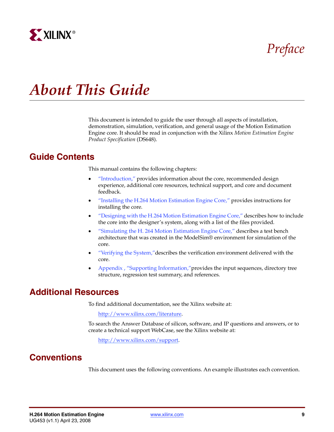 Xilinx UG4153 manual About This Guide, Guide Contents, Additional Resources, Conventions 