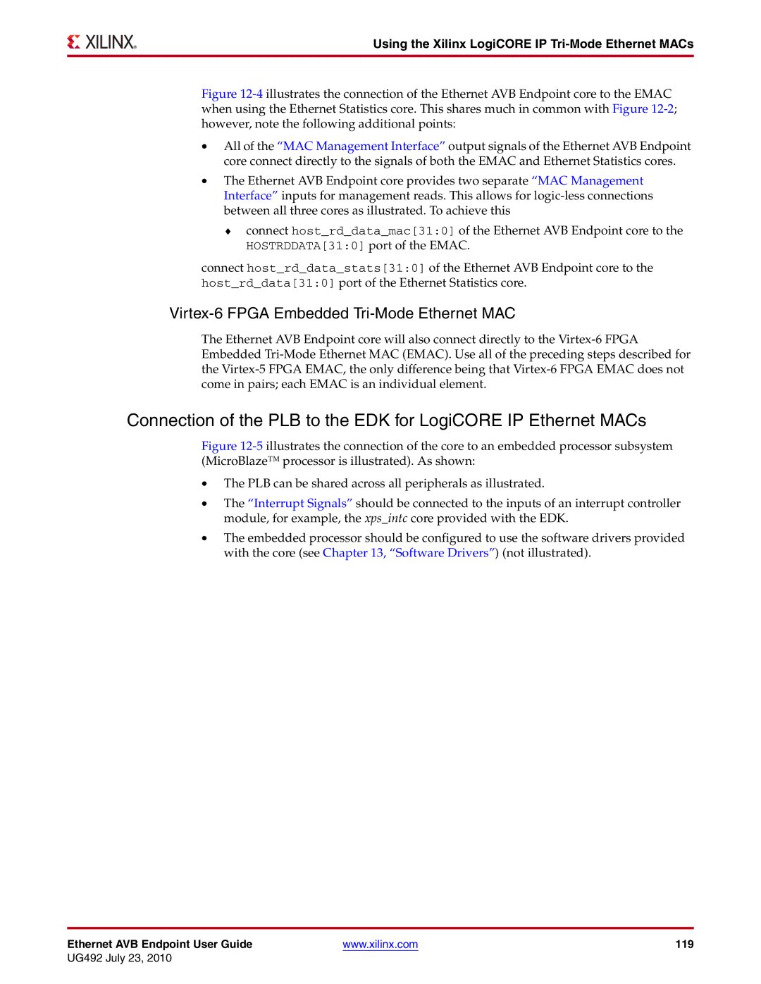 Xilinx UG492 manual Virtex-6 Fpga Embedded Tri-Mode Ethernet MAC 