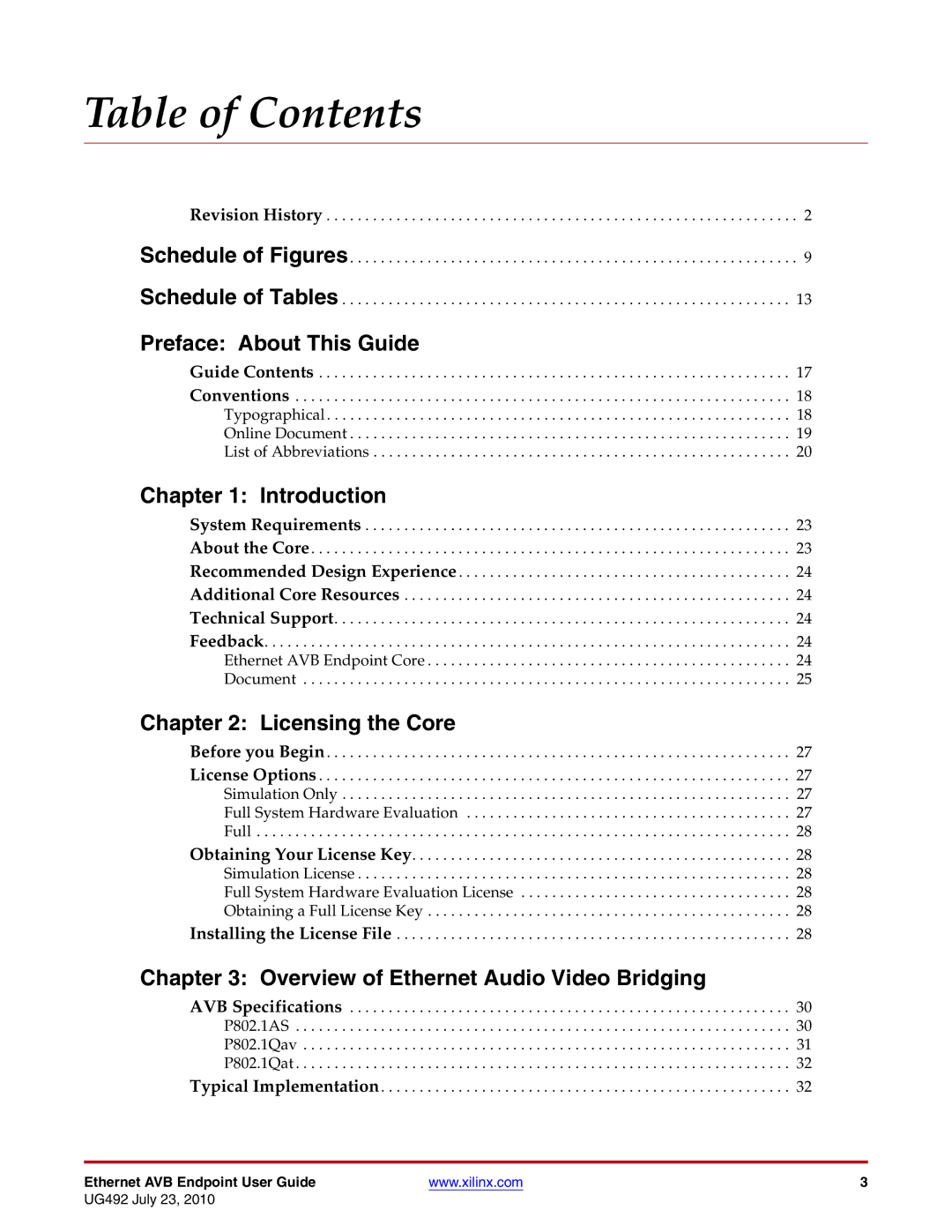 Xilinx UG492 manual Table of Contents 