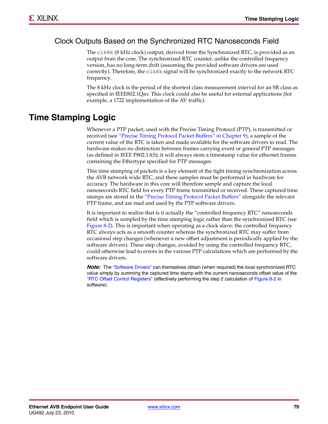 Xilinx UG492 manual Time Stamping Logic 