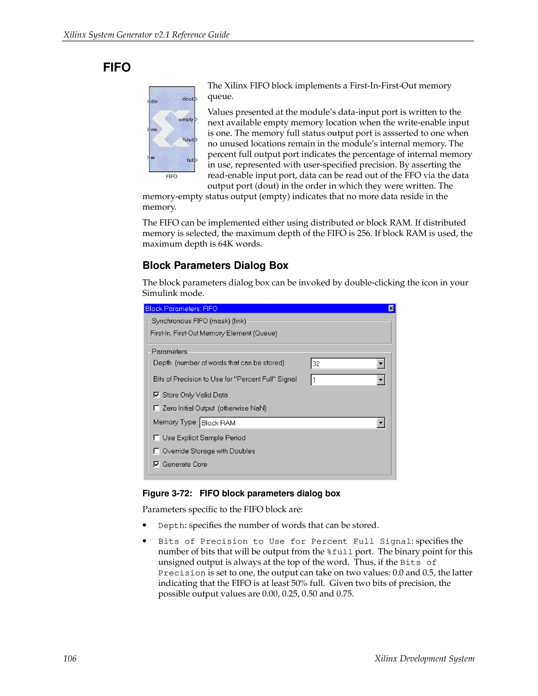 Xilinx V2.1 manual Fifo 