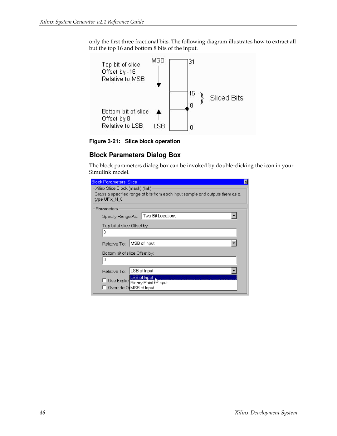 Xilinx V2.1 manual Slice block operation 