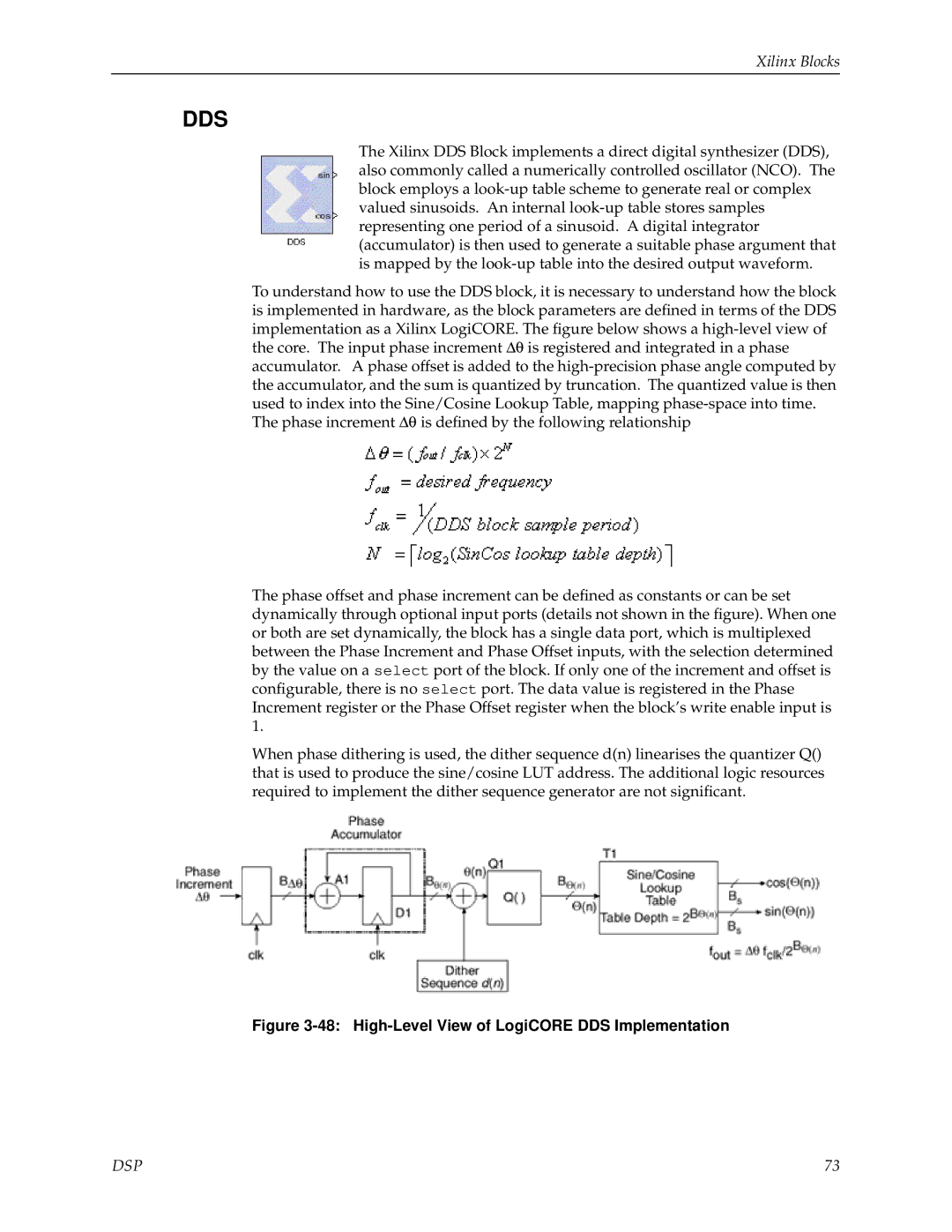 Xilinx V2.1 manual Dds 