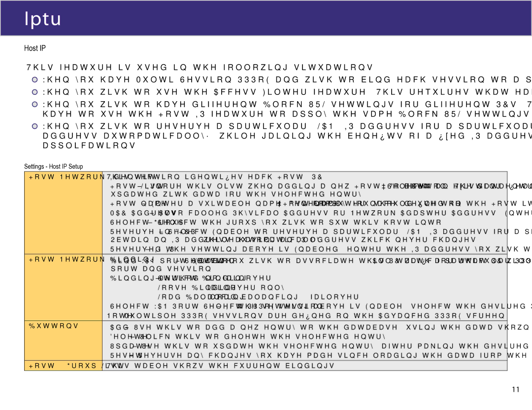 XiNCOM XC-DPG503 manual Host IP 