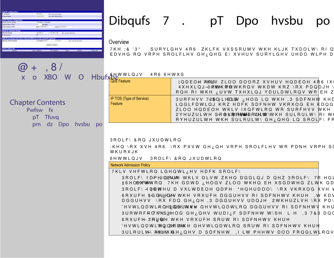 XiNCOM XC-DPG503 manual QoS Conﬁguration 