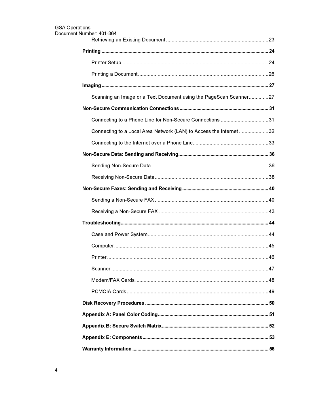 Xircom 1500 manual Non-Secure Communication Connections, Non-Secure Data Sending and Receiving 