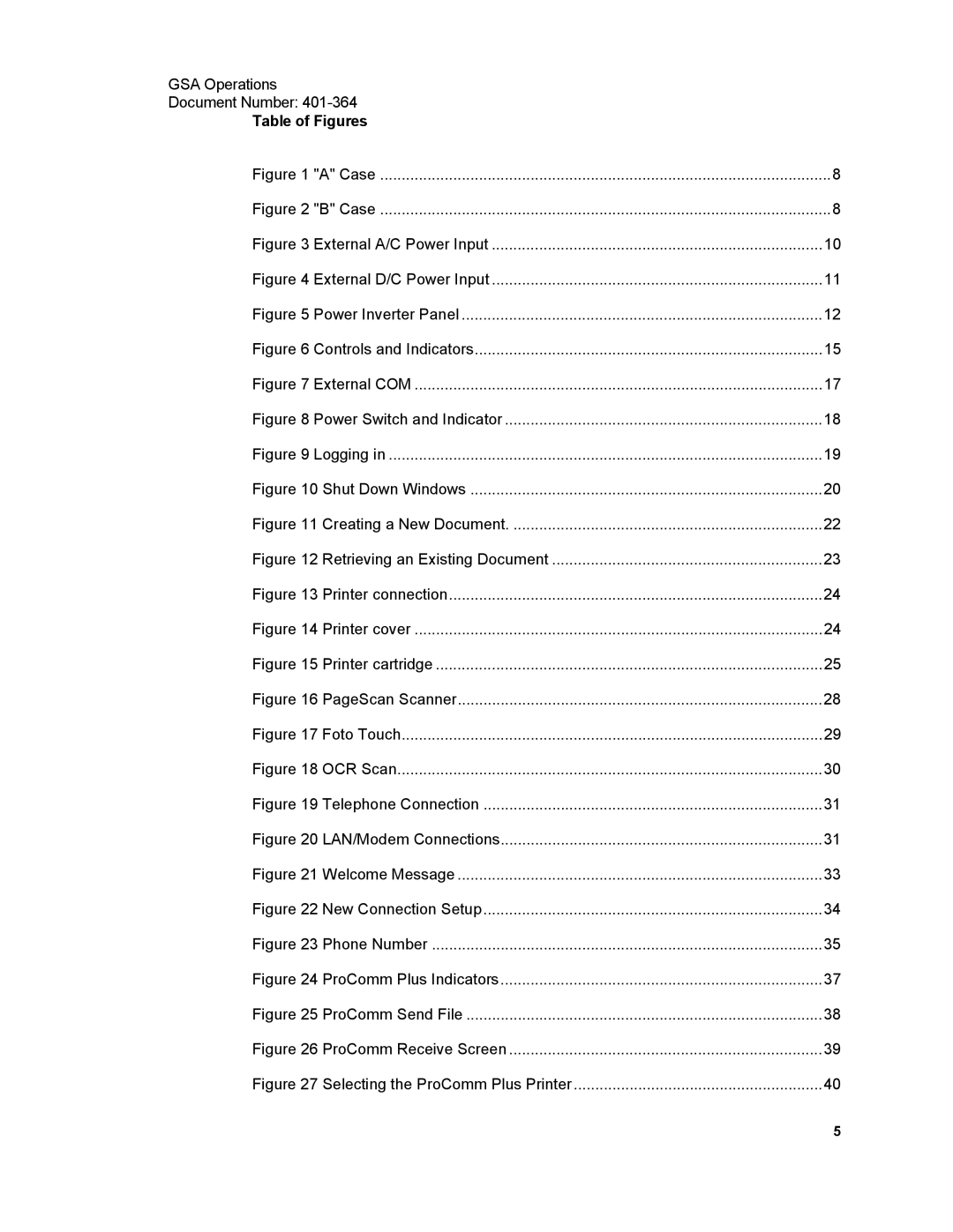 Xircom 1500 manual Table of Figures, Case 